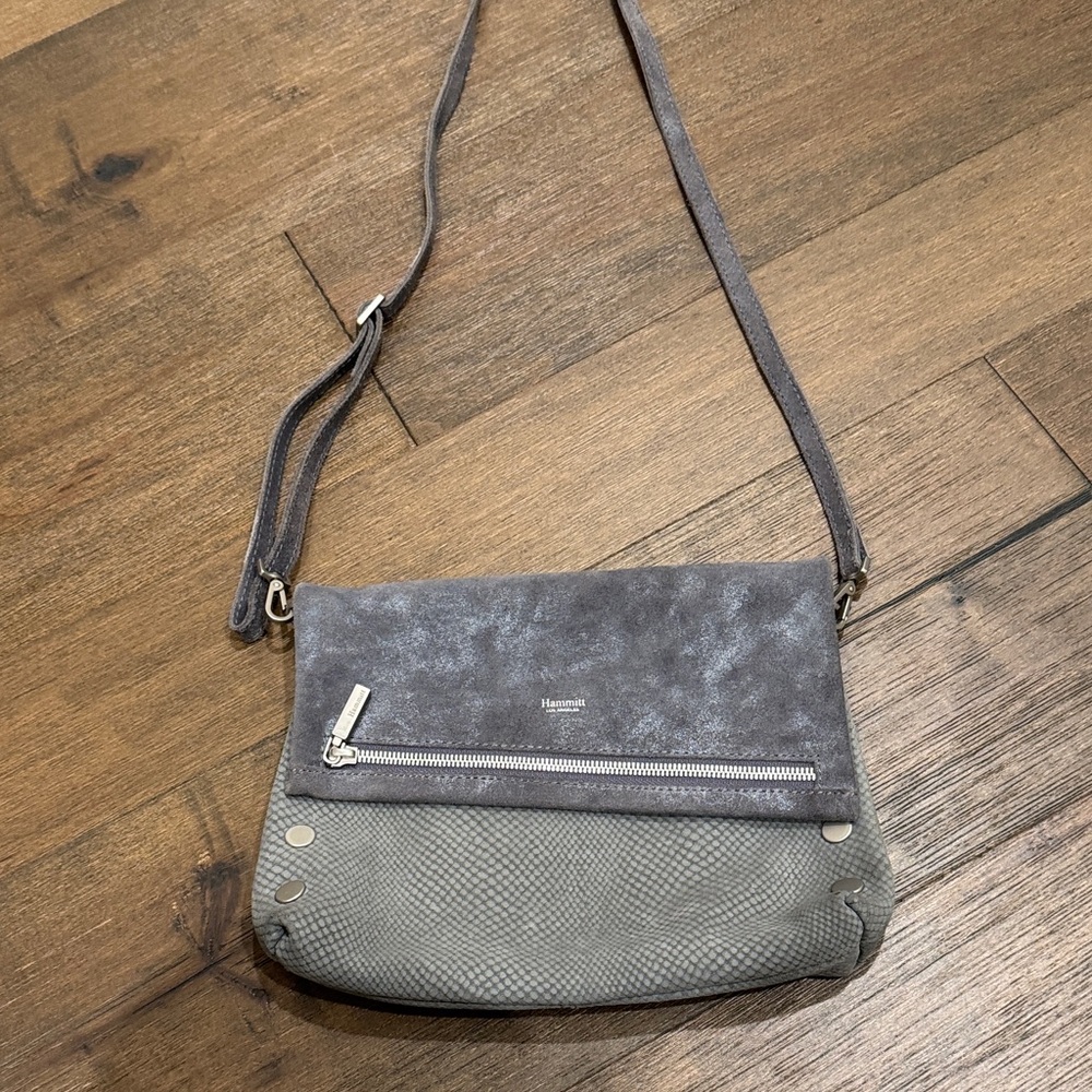 Hammitt Gray and Red Crossbody Bag